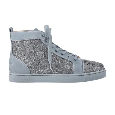 Pre-owned Christian Louboutin Louis Orlato Flat 'squale Strass' | Blue | Men's Size 40