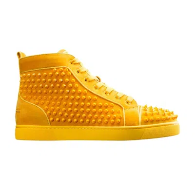 Pre-owned Christian Louboutin Louis Orlato Spikes 'full Moon' | Yellow | Men's Size 42.5