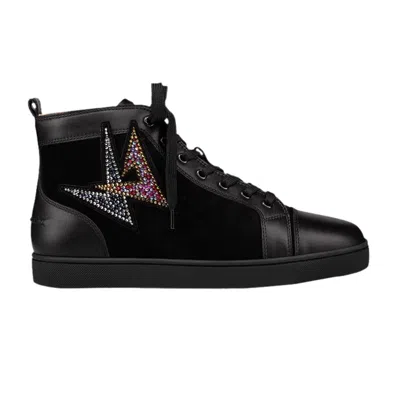 Pre-owned Christian Louboutin Louis Oui Flat 'black Jewels' | Men's Size 40.5