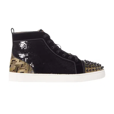 Pre-owned Christian Louboutin Louis Spikes Orlato High 'black' | Men's Size 42