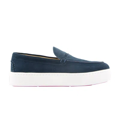 Pre-owned Christian Louboutin Paqueboat Flat 'caspien' | Blue | Men's Size 40