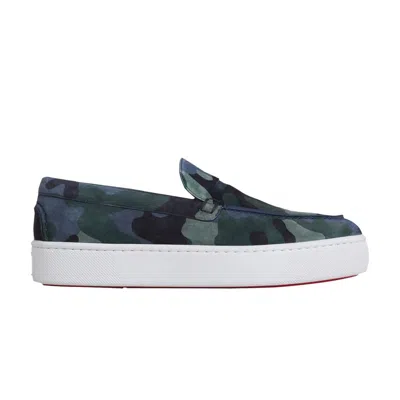 Pre-owned Christian Louboutin Paqueboat Flat 'multi-color Camo' | Men's Size 40