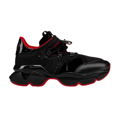 Pre-owned Christian Louboutin Red Runner 'black Velvet' | Men's Size 39.5