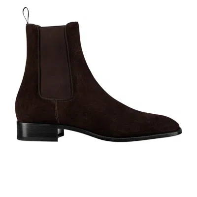 Pre-owned Christian Louboutin Samson Chelsea Boot 'brown' | Men's Size 44