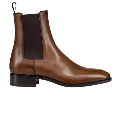 Pre-owned Christian Louboutin Samson Chelsea Boot 'havane' | Brown | Men's Size 46.5