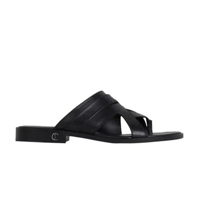 Pre-owned Christian Louboutin Sinouhe Flat Calf Lisse 'black' | Men's Size 40