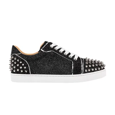 Pre-owned Christian Louboutin Wmns Vieira 2 Flat 'black Silver' | Women's Size 10.5