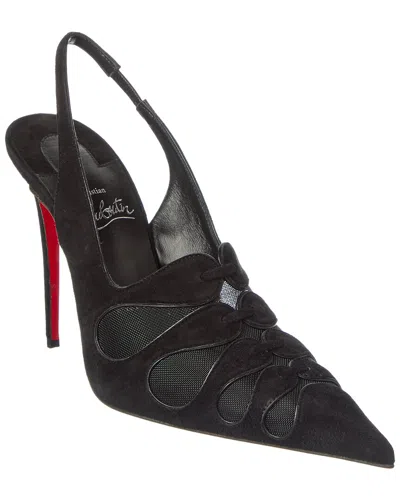 Christian Louboutin Circus Max 100 Suede Pump In Black