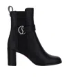 Christian Louboutin Cl Chelsea Booty 70 Leather Ankle Boots In Black