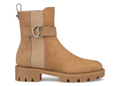 Pre-owned Christian Louboutin Cl Chelsea Booty Lug Flat (women's) Sneakers In Roca