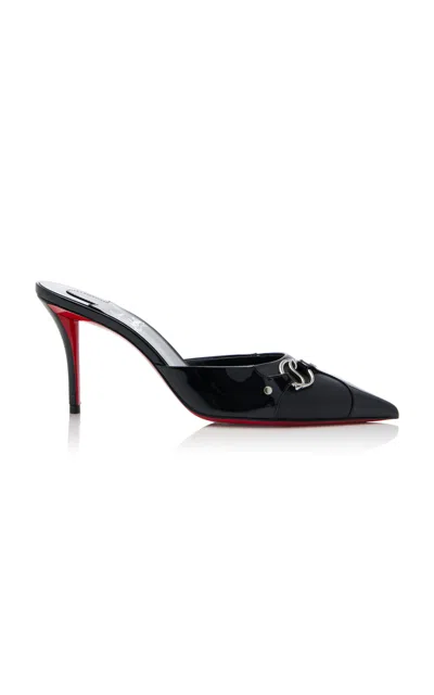 Christian Louboutin Cl In 90s 80mm Patent Leather Mules In Black