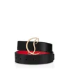 Christian Louboutin Cl Logo Buckle Reversible Belt In Black