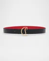 Christian Louboutin Cl Logo Leather Belt