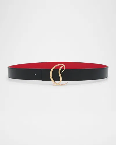 Christian Louboutin Cl Logo Leather Belt
