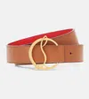 Christian Louboutin Cl Logo Reversible Leather Belt In Multicoloured