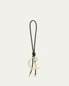 Christian Louboutin Cl Logo Strings Bag Charm In Black/gold