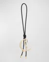 Christian Louboutin Cl Logo Strings Bag Charm In Black/gold