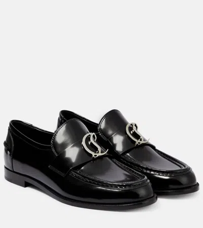 CHRISTIAN LOUBOUTIN CL MOC LEATHER LOAFERS