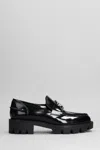 CHRISTIAN LOUBOUTIN CHRISTIAN LOUBOUTIN CL MOC LUG LOAFERS IN BLACK LEATHER