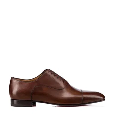Christian Louboutin Classic Design Derby Shoes In Brown