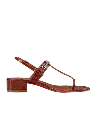 Christian Louboutin Clim-toed High-heeled Sandals In Red
