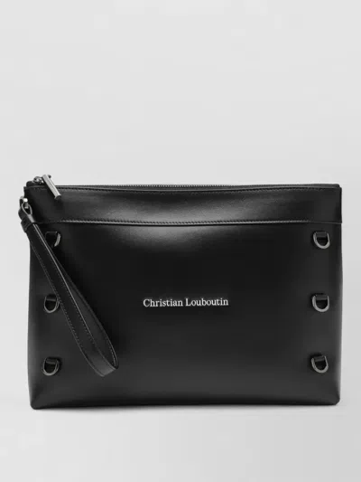 Christian Louboutin Kosmica Smooth Calfskin Clutch In Black