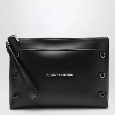 Christian Louboutin Clutch Bag In Black Smooth Leather