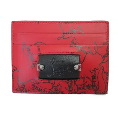 Pre-owned Christian Louboutin Color Leather Card Case () In Multi
