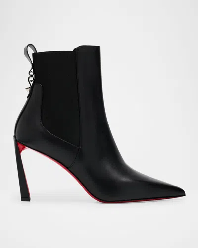 CHRISTIAN LOUBOUTIN CONDODO LEATHER RED SOLE ANKLE BOOTS