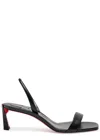 Christian Louboutin Condora Leather Red Sole Slingback Sandals In Black