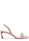 Christian Louboutin Condora 55 Leather Slingback Sandals In Brown