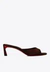 Christian Louboutin Women's Brown Suede Condora Mule In Black