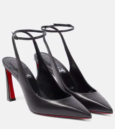 CHRISTIAN LOUBOUTIN CONDORA 85 LEATHER SLINGBACK PUMPS