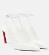 Christian Louboutin Condora Pointed Toe Slingback Pump In White