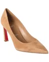 Christian Louboutin Kate 85 Suede Pump In Brown