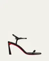 Christian Louboutin Condora Ankle-strap Red Sole Sandals In Black