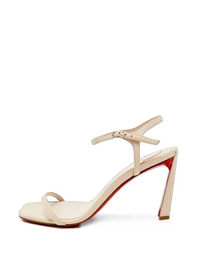 Pre-owned Christian Louboutin Condora Ankle-strap Sandals In Neutrals