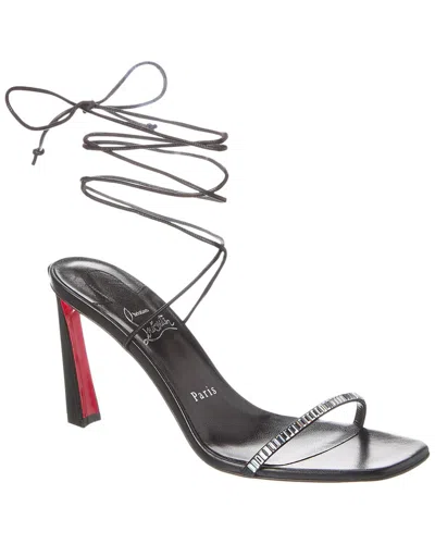 Christian Louboutin Condora Lacestrass 85 Leather Sandal In Multi