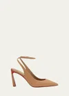 Christian Louboutin Condora Leather Red Sole Ankle-strap Pumps In Toffee