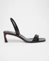 Christian Louboutin Condora Leather Red Sole Slingback Sandals