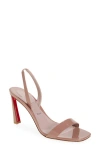 Christian Louboutin Condora Patent Leather Slingback Sandal In Vintage Rose
