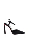 Christian Louboutin Condora Riviera Pointed Toe Pumps In Black/lin Black