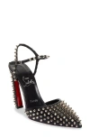 Christian Louboutin Condora Riviera Spikes Pointed Toe Pump In Black