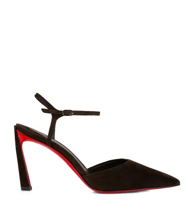 CHRISTIAN LOUBOUTIN CONDORA RIVIERA SUEDE PUMPS 85