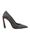 Christian Louboutin Condora Spikes 100mm Studded Leather Pumps In Red