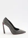 Christian Louboutin Condora Spikes 100mm Studded Leather Pumps In Black