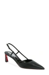 Christian Louboutin Condoroline 55 Black Suede Pumps In B439 Black/lin Black