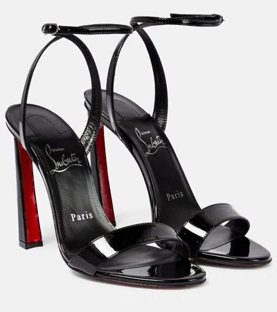 Christian Louboutin Condorapik Queen 100 Leather Sandals In Black