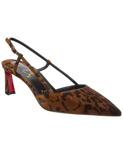 Christian Louboutin Condoroline 55 Suede Slingback Pump