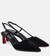 Christian Louboutin Condoroline 55 Black Suede Pumps In Black